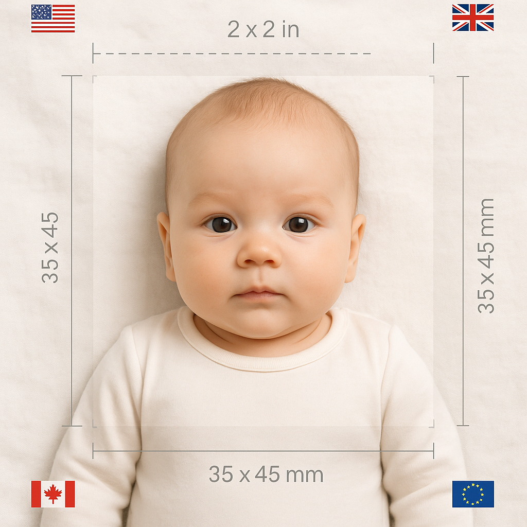 Standard Baby Passport Photo Sizes Worldwide 2026