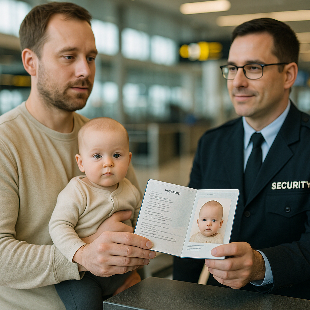Baby Passport Photo for Airline Security Verification