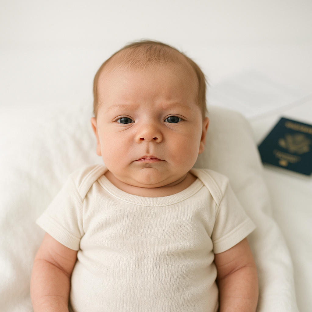 Baby Passport Photo for Adoption and Surrogacy