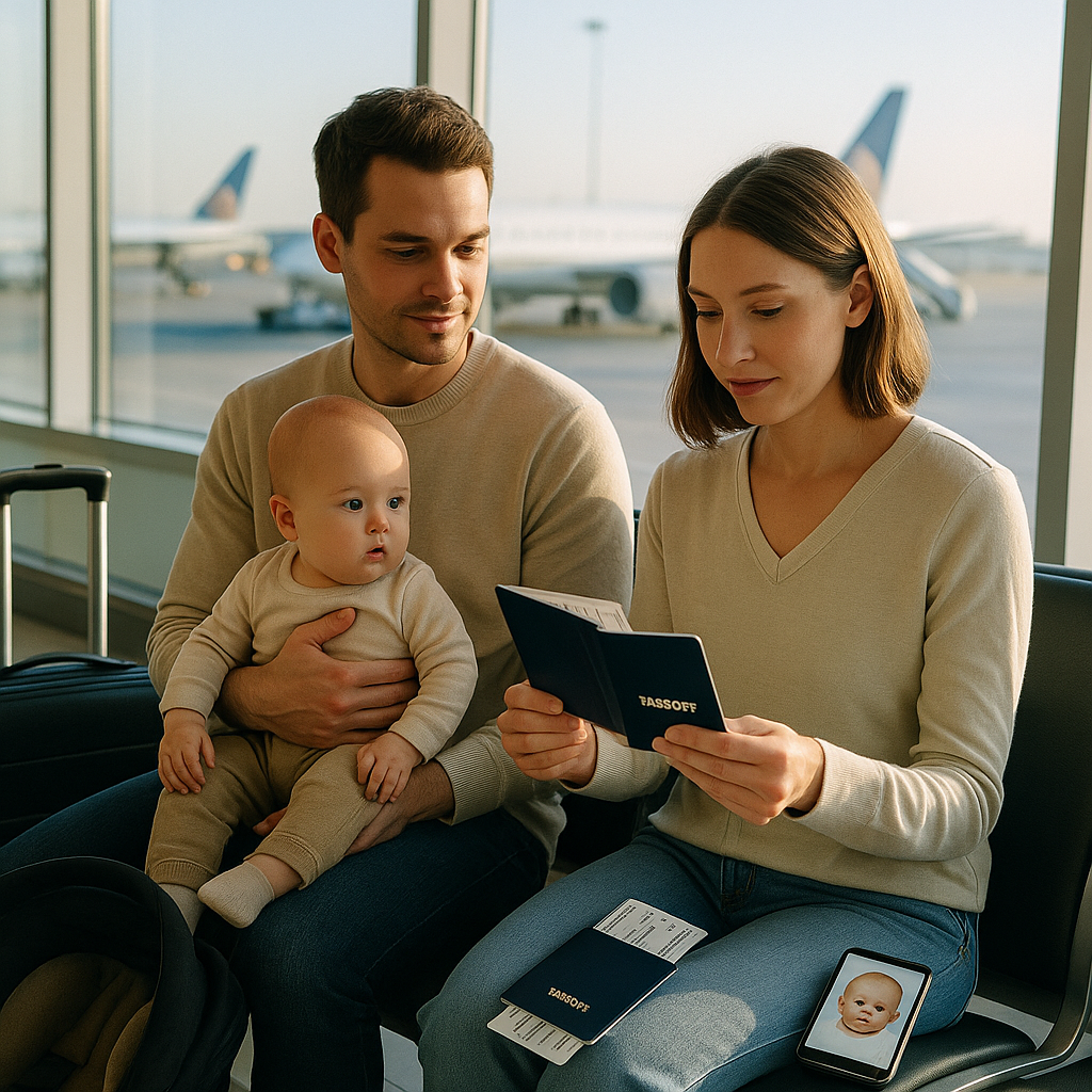 Baby Passport Photo for Frequent Flyer Families