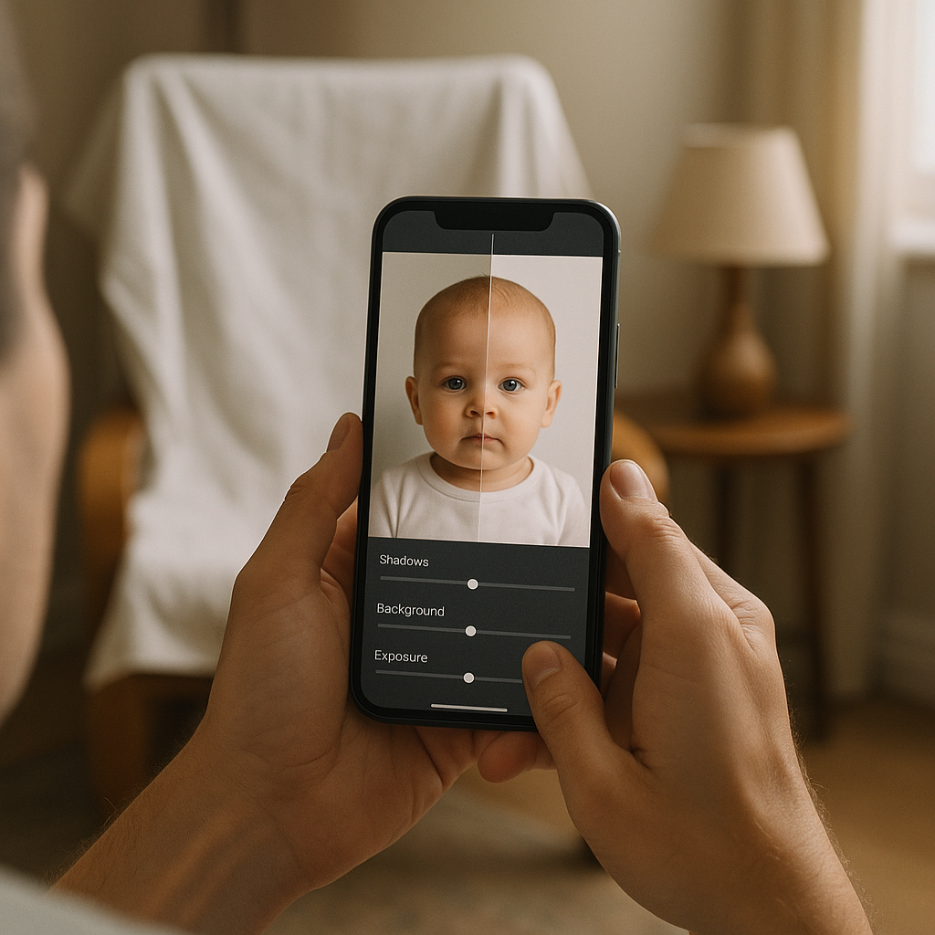 Fixing Shadows in Baby Passport Photos with AI
