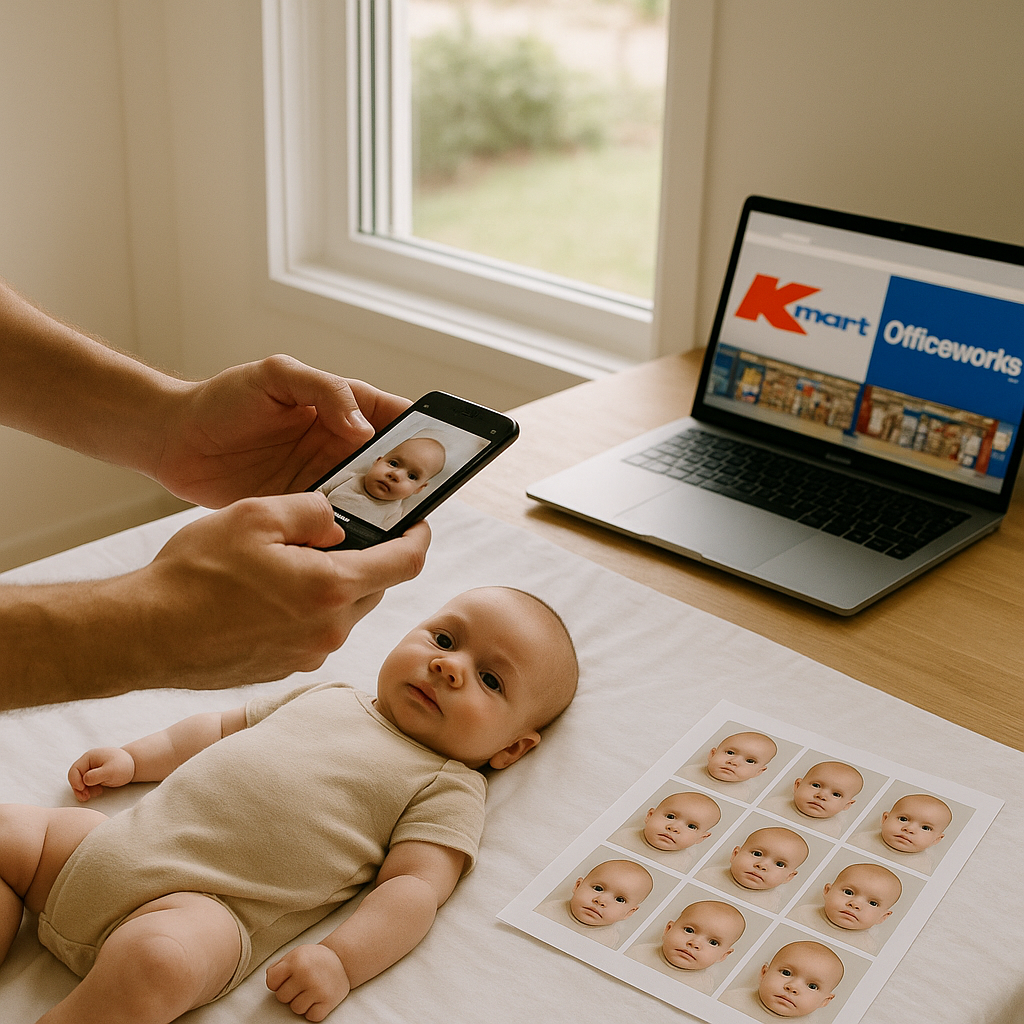 Baby Passport Photo Printing at Kmart and Officeworks