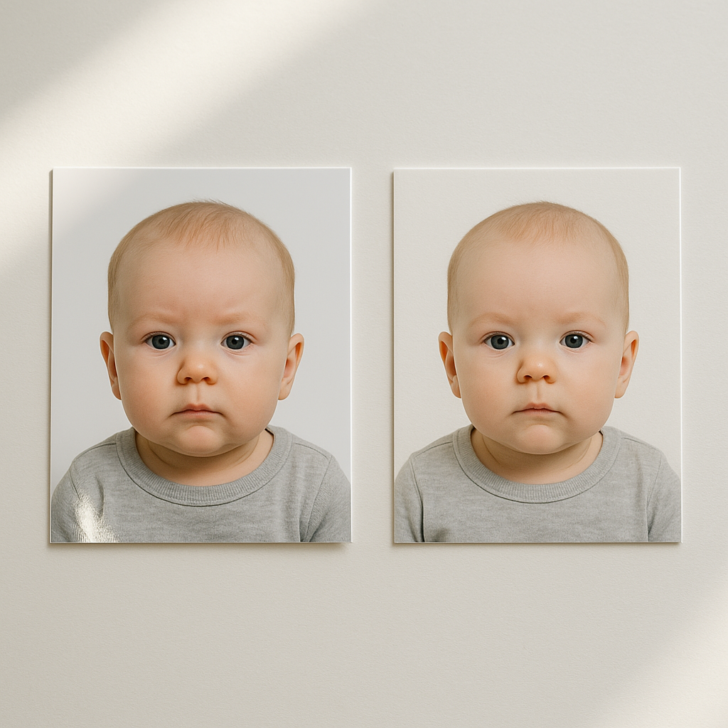 Baby Passport Photo Glossy vs Matte Paper