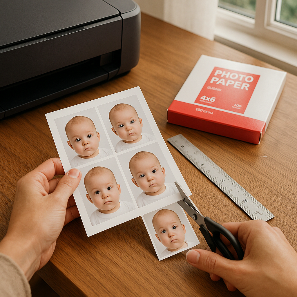 Printing 4x6 Baby Passport Photo Sheets at Home