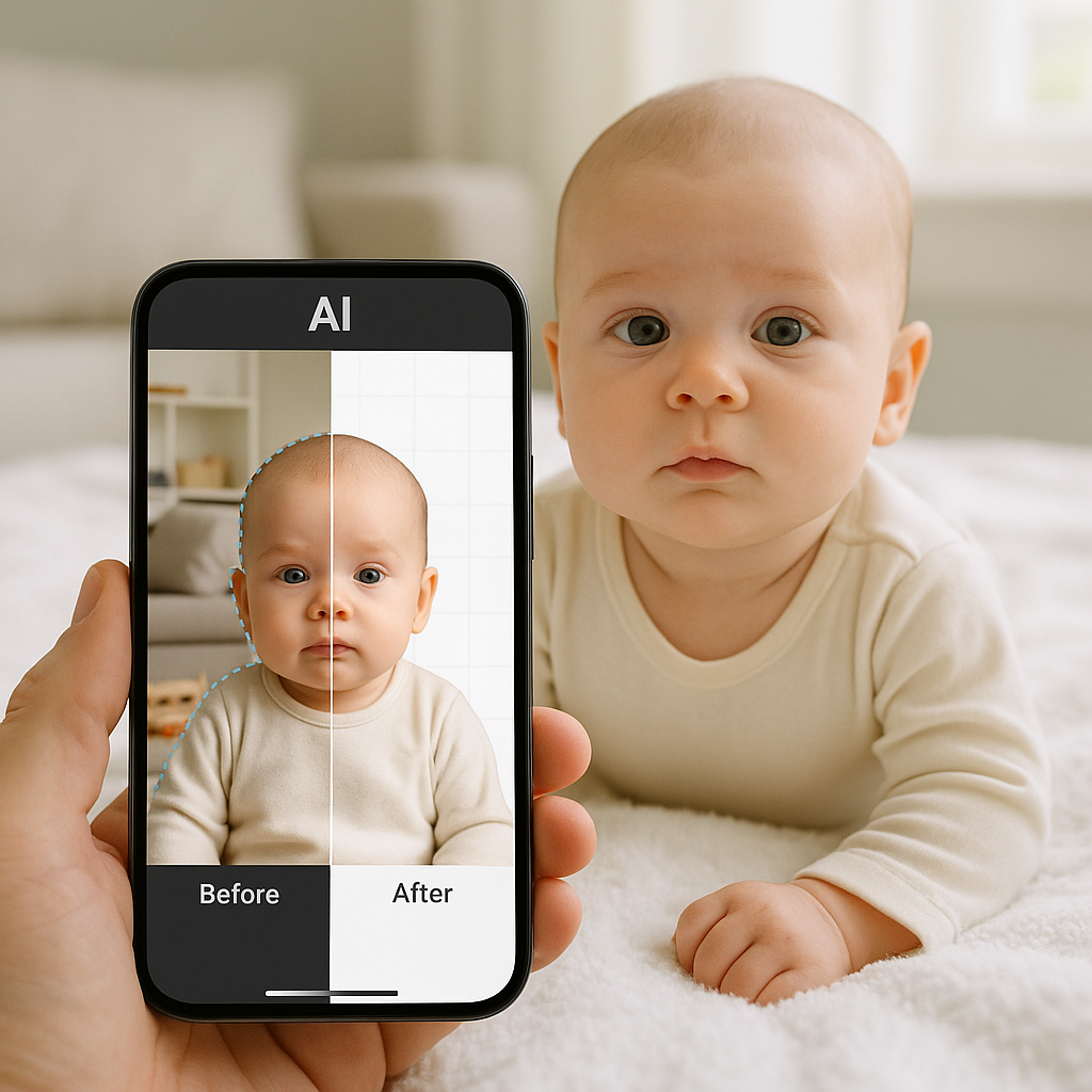 AI Background Replacer for Baby Passport Images