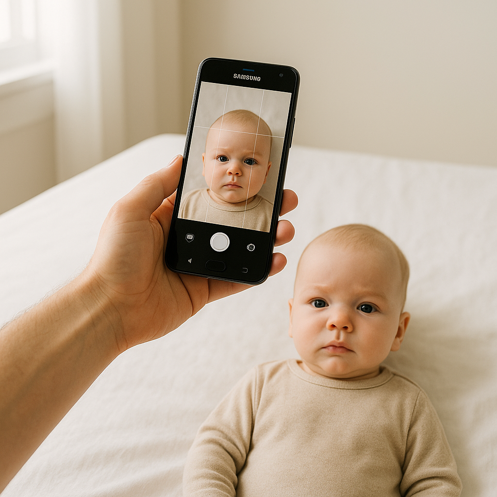 How to take baby passport photo with Samsung Galaxy