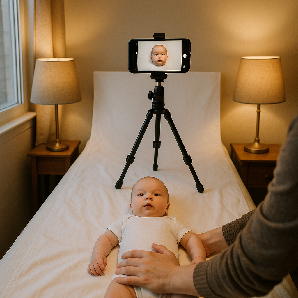 How to take baby passport photo in low light at home